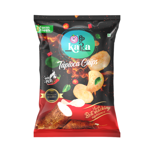 Yummylov Ready to Eat Premium Kerala Tapioca (Kappa/Cassava) Chips (Pack of 5) | No Palm Oil | Peri Peri Flavor | Fresh and Crispy