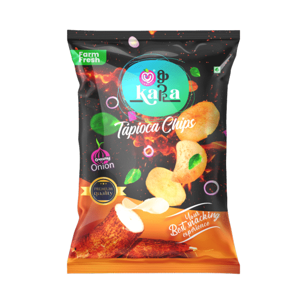 Yummylov Ready to Eat Premium Kerala Tapioca (Kappa/Cassava) Chips (Pack of 5) | No Palm Oil | Creamy Onion Flavor | Fresh and Crispy