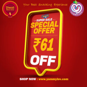Diwali snack offer banner – festive discounts on Kerala Chips and corn chips